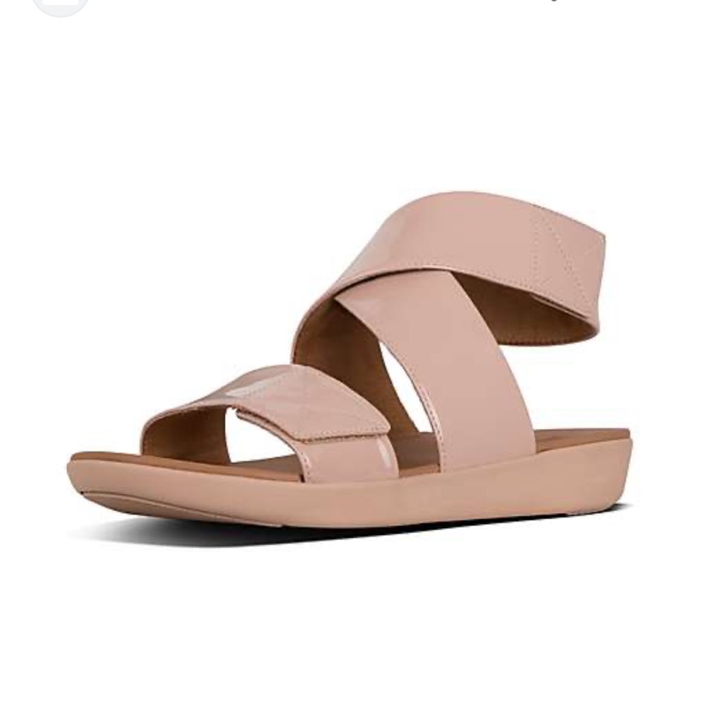 FITFLOP  Carin Patent-Pu Ankle Strap Flat Sandal’s Women’s Size 7
